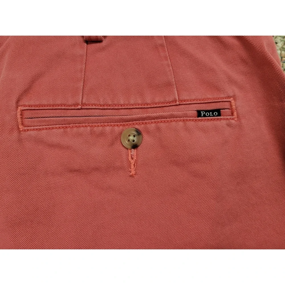 Polo Ralph Lauren Shorts Men 40 Coral‎ Pink Sun Washed Chino Classic Fit Casual